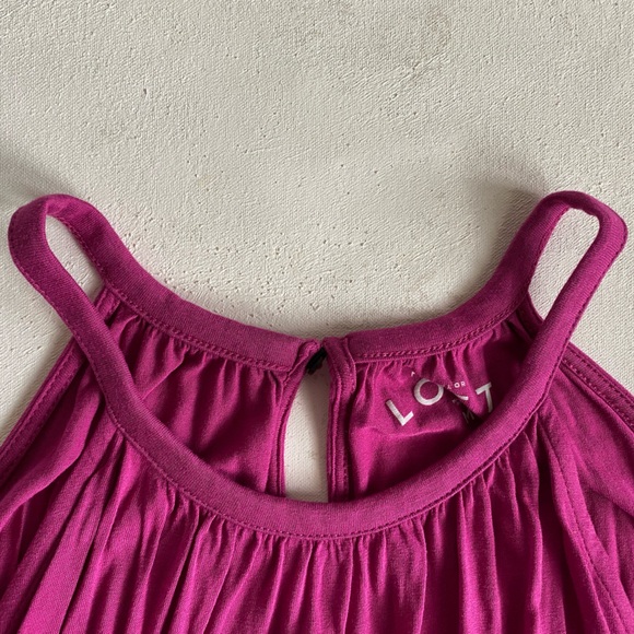 LOFT Trapeze Style Top with Halter like Neckline, Size M - Picture 2 of 7
